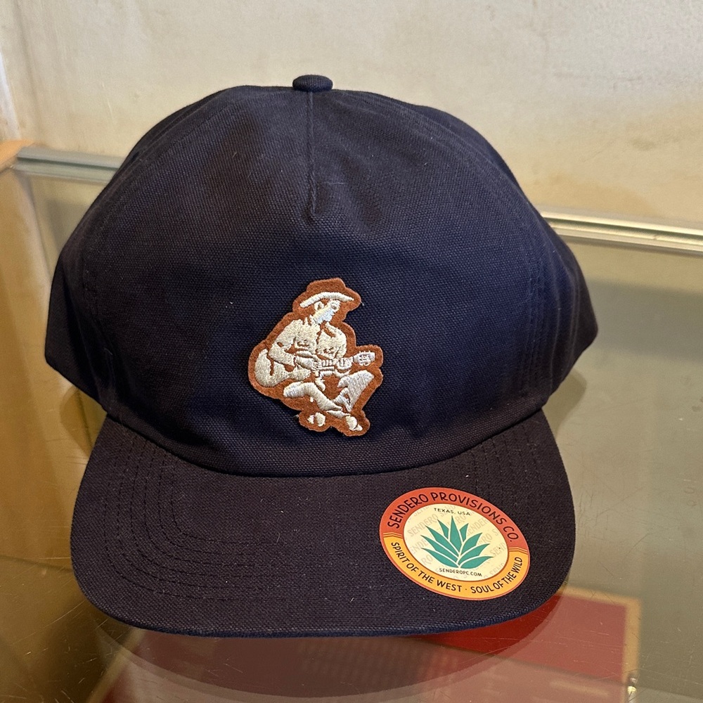 Black Cap with Embroidered Guitarist